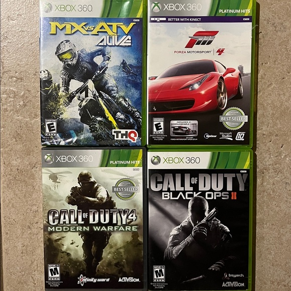 Xbox Other - Xbox 360 Game Bundle - 2 Call of Duty, Forza Motorsport 4, MX vs. ATV Alive